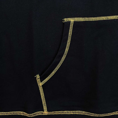 Corteiz Alcatraz Contrast Hoodie Black Yellow