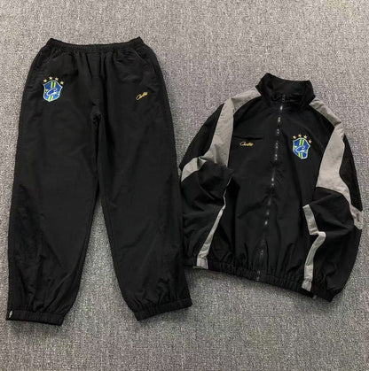 Corteiz Brasil Olympic Shuku Tracksuit Black