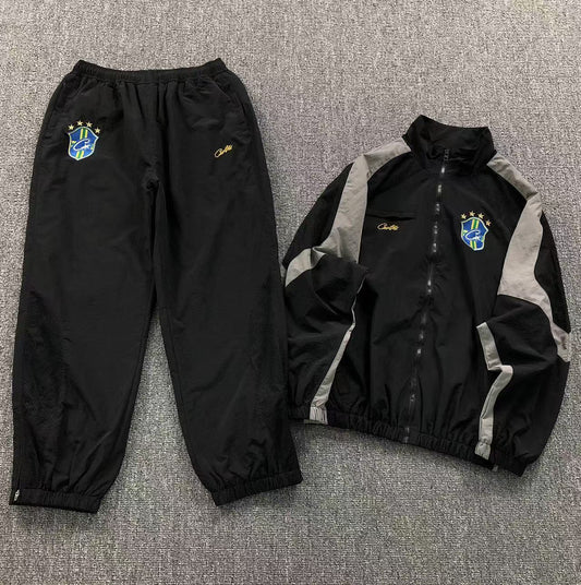 Corteiz Brasil Olympic Shuku Tracksuit Black