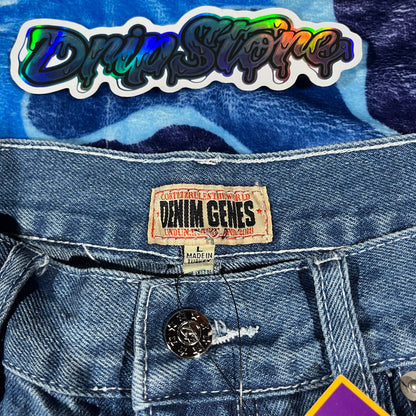 Corteiz C-Star Denim Shorts Blue