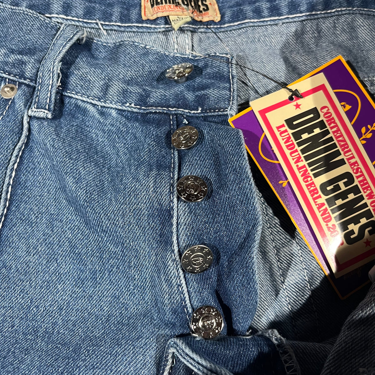 Corteiz C-Star Denim Shorts Blue