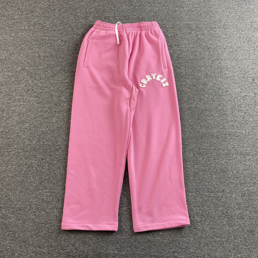 Corteiz Colly Arch Open Hem Pants Pink