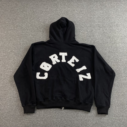 Corteiz Colly Arch Zip Hoodie Black