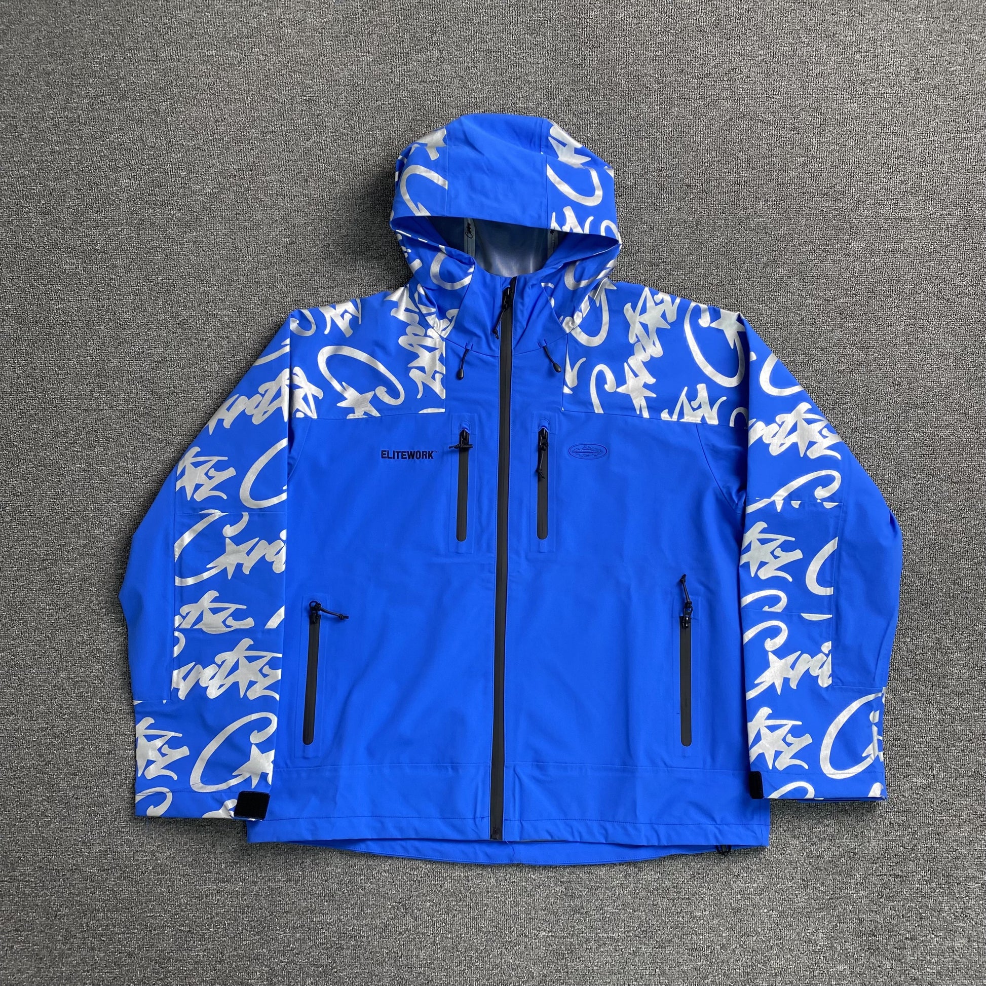 corteiz-elitework-waterproof-shell-jacket-blue-Drip Store Argentina
