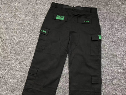 Corteiz Guerillaz Cargos Black/Green