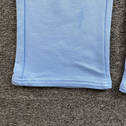 Corteiz Island Puff Print Open Hem Pants Baby Blue