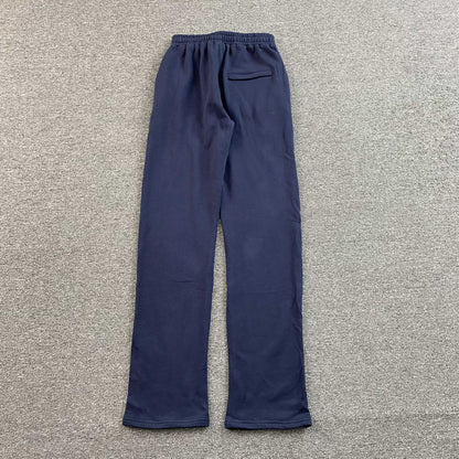 Corteiz Island Puff Print Open Hem Pants Navy