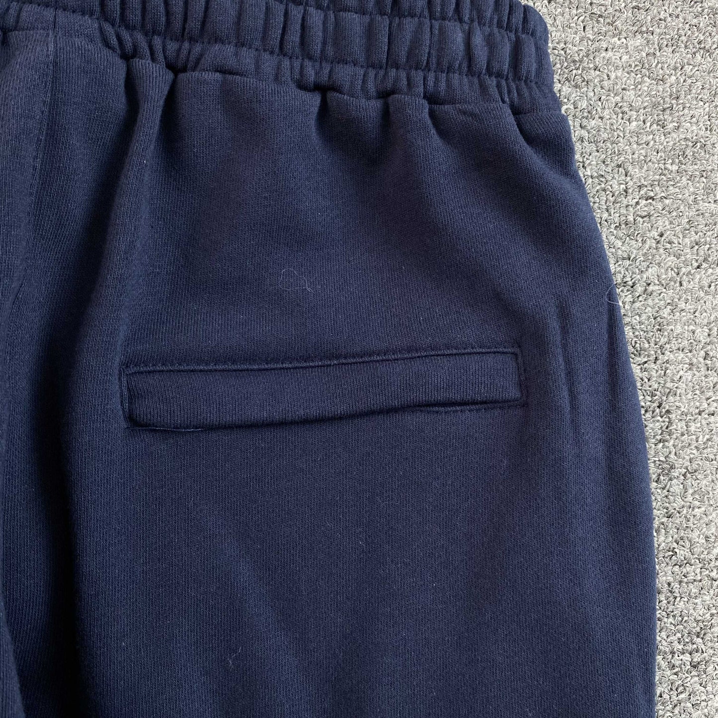 Corteiz Island Puff Print Open Hem Pants Navy
