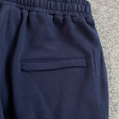 Corteiz Island Puff Print Open Hem Pants Navy