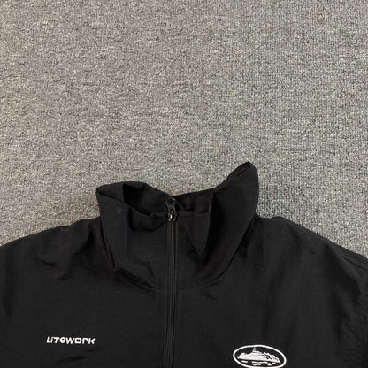Corteiz Sriped Litework Jacket Black