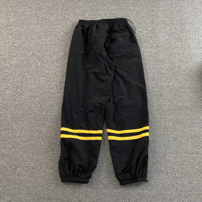 Corteiz Sriped Litework Pants Black
