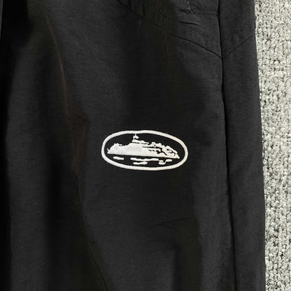 Corteiz Sriped Litework Pants Black