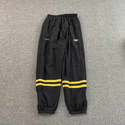 Corteiz Sriped Litework Pants Black