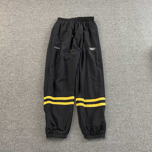 Corteiz Sriped Litework Pants Black