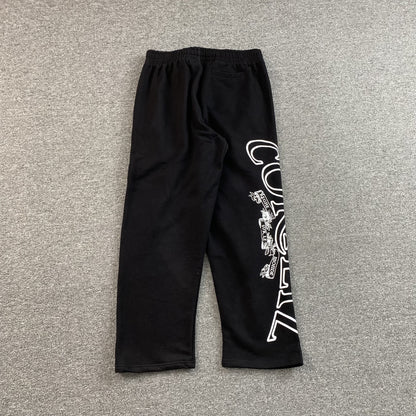 Corteiz Superior Royale Open Hem Pants Black