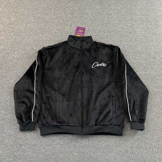 Corteiz VVS Velour Jacket Black