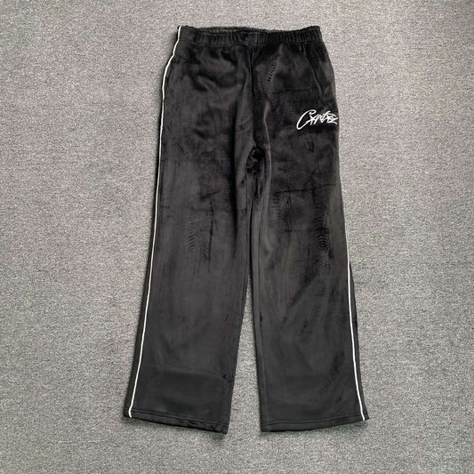 Corteiz VVS Velour Pant Black