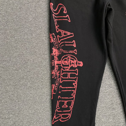 Corteiz x Slaughter Gang 21 Savage Sweatpant Black