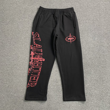 Corteiz x Slaughter Gang 21 Savage Sweatpant Black