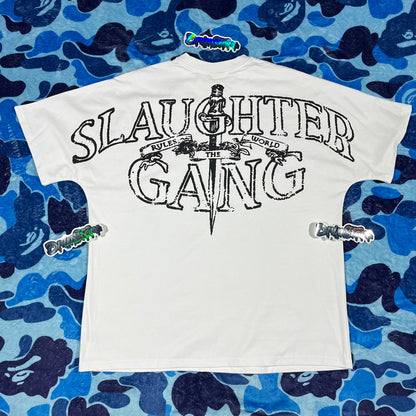 Corteiz x Slaughter Gang 21 Savage T-shirt White