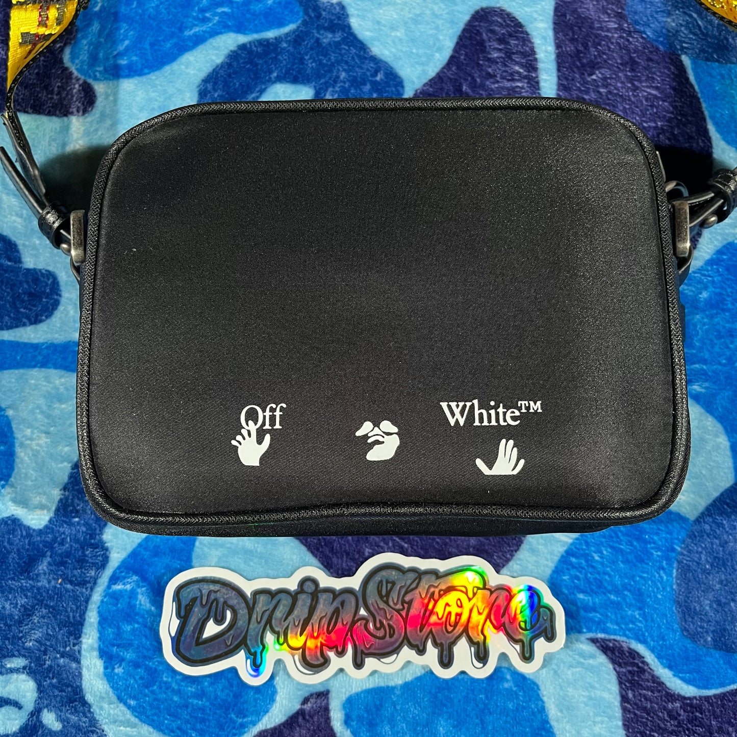 Off White Logo Crossbody Bag Black