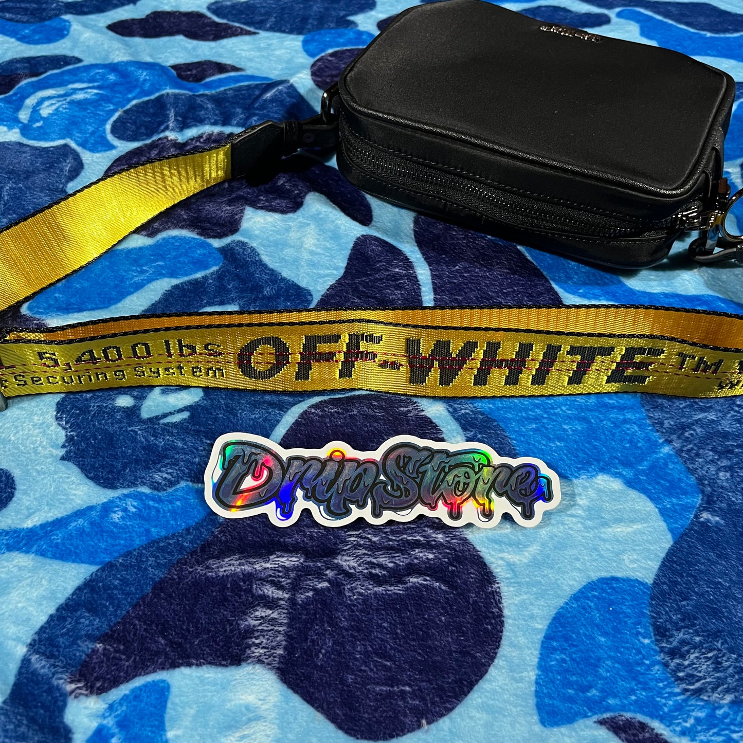 Off White Crossbody Bag Small Logo Black