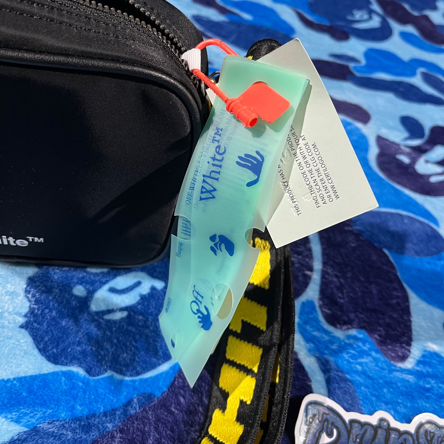 Off White Crossbody Bag Black