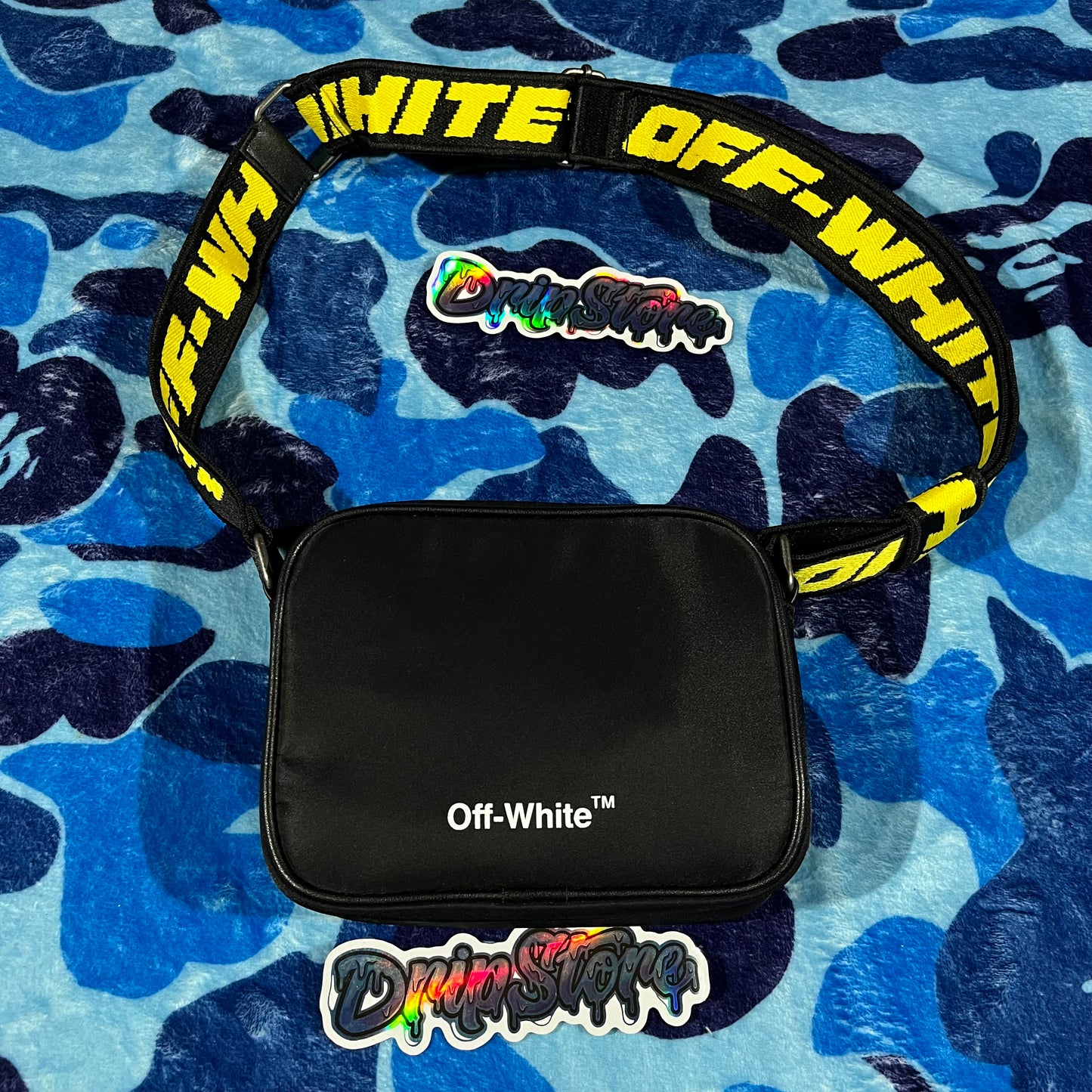 Off White Crossbody Bag Black