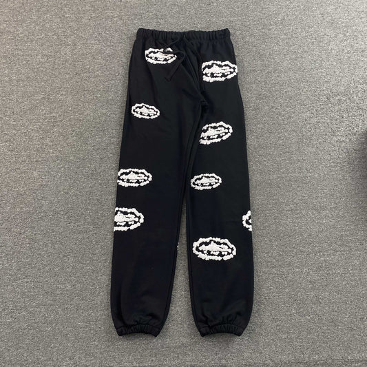 Corteiz x Denim Tears Island Wreath Pants Black