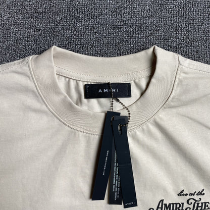 AMIRI THEATRE FLOCKED TEE BEIGE