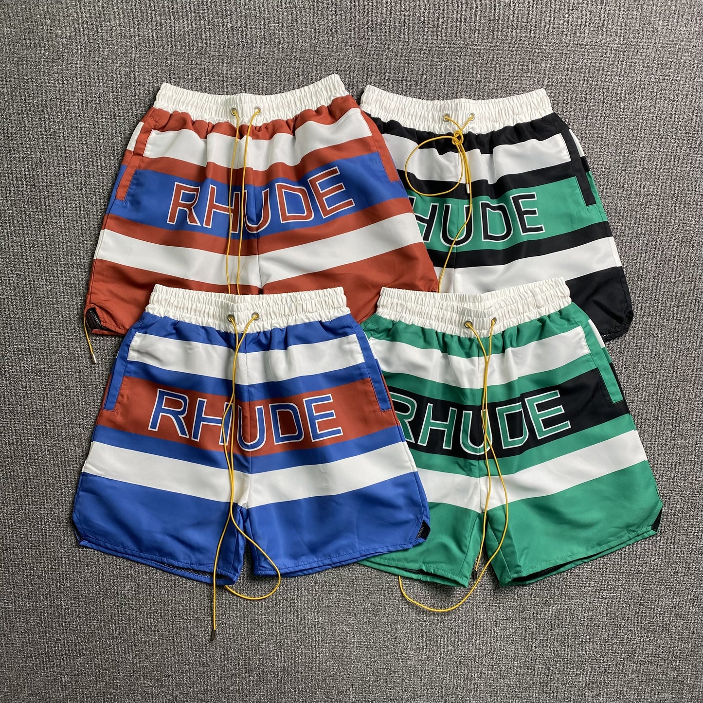 RHUDE SHORTS GREEN