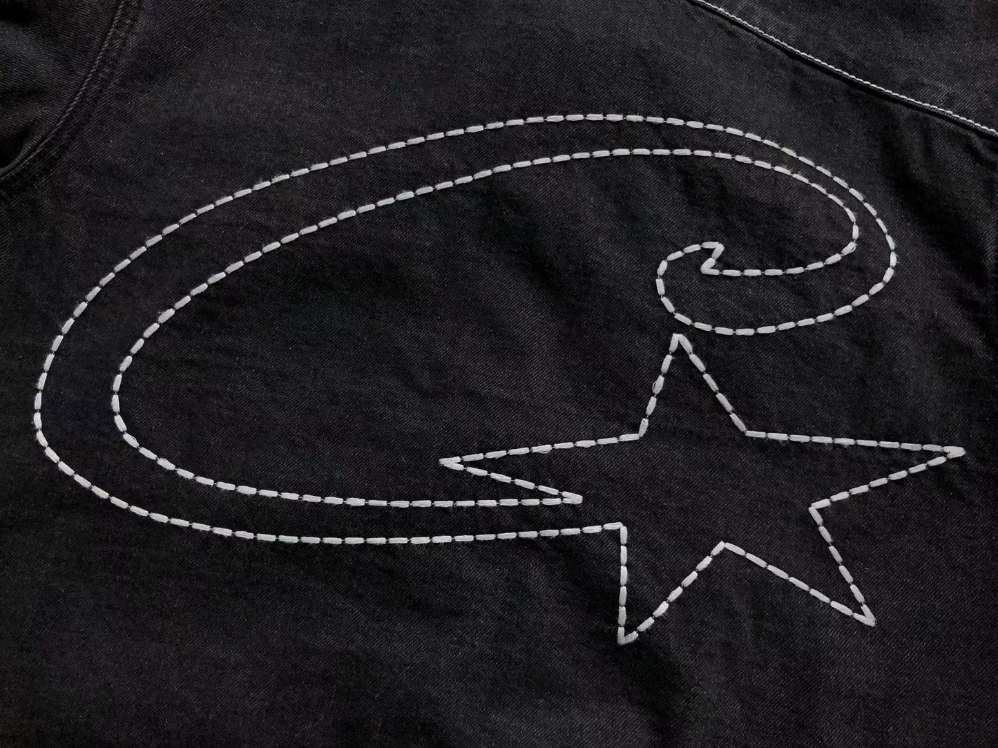 Corteiz C-Star Denim Jacket Black