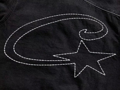 Corteiz C-Star Denim Jacket Black