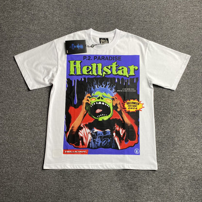 HELLSTAR HORROR BOOK TEE WHITE