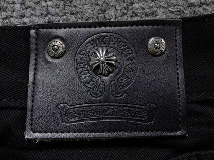 Chrome Hearts Cross Patch Jeans Black