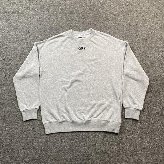 OFF WHITE OFF STAMP CREWNECK GREY