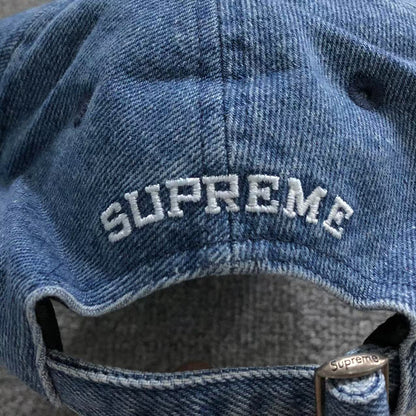 Supreme License Plate 6-Panel Denim