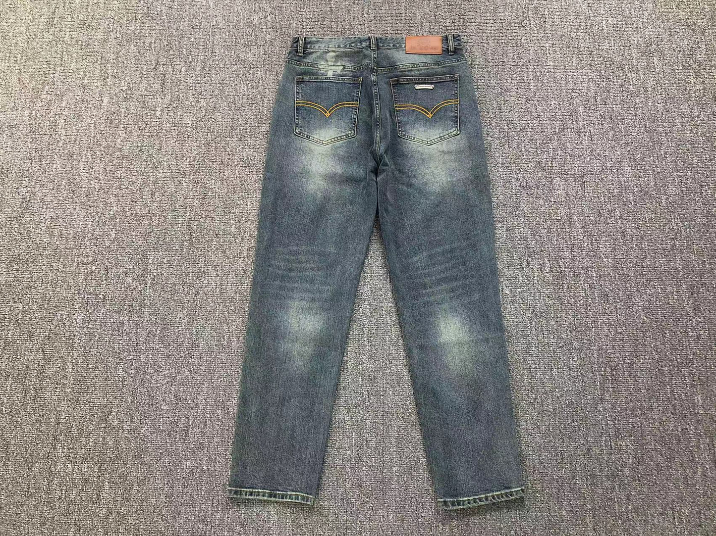 Chrome Hearts Cross Patch Jeans Blue Washed