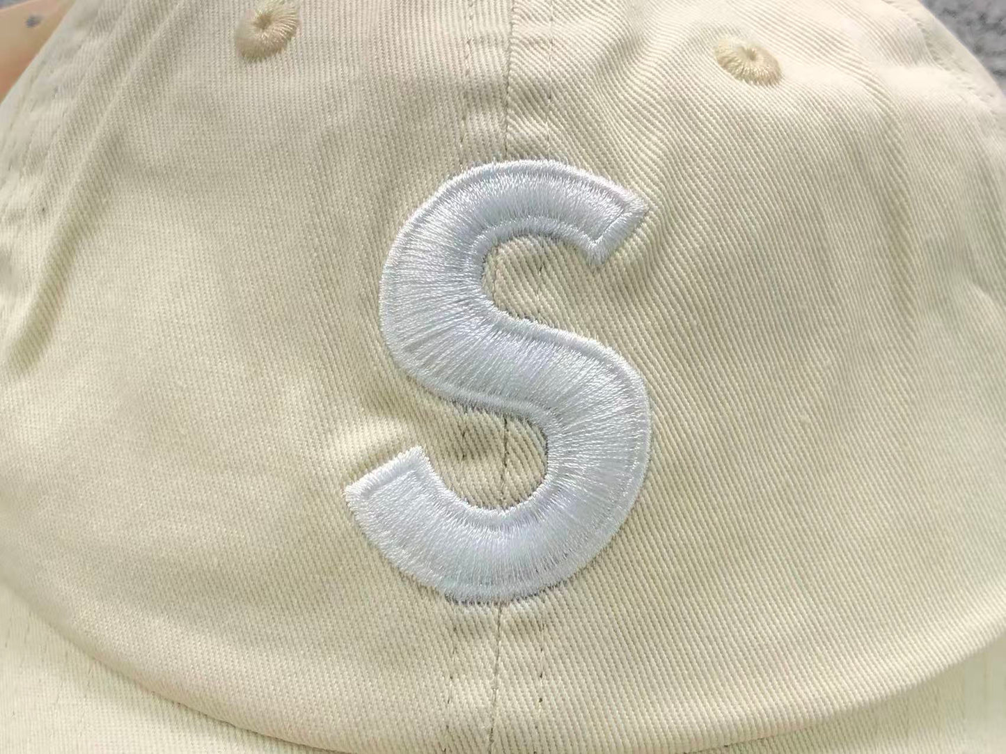Supreme Pigment Coated S Logo 6-Panel Cap Light Tan