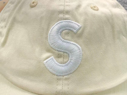 Supreme Pigment Coated S Logo 6-Panel Cap Light Tan