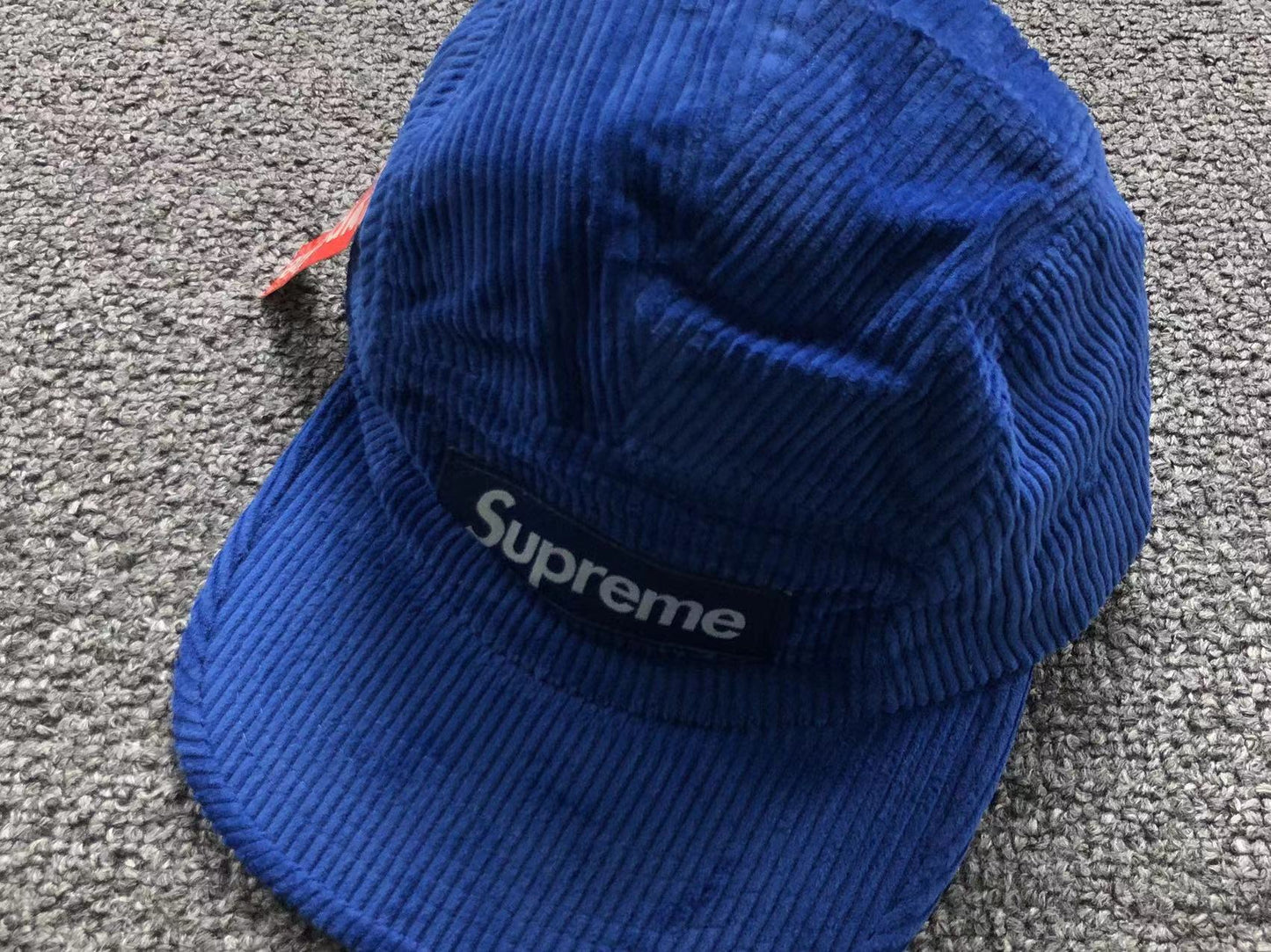 Supreme Corduroy Camp Cap Blue