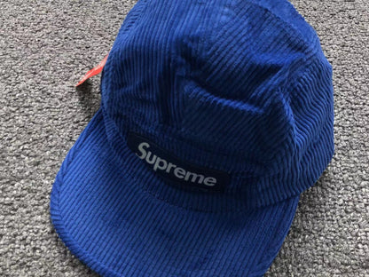 Supreme Corduroy Camp Cap Blue