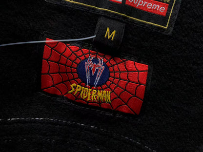 Supreme Vanson Leathers Spider-Man Zip Up Black