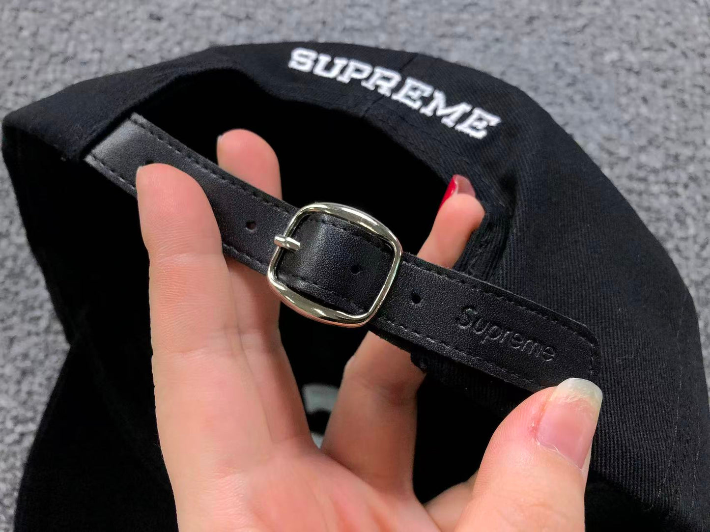 Supreme Pigment Coated S Logo 6-Panel Cap Black