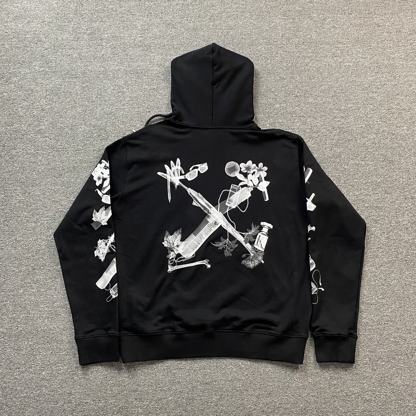 OFF WHITE SCAN ARROW HOODIE BLACK