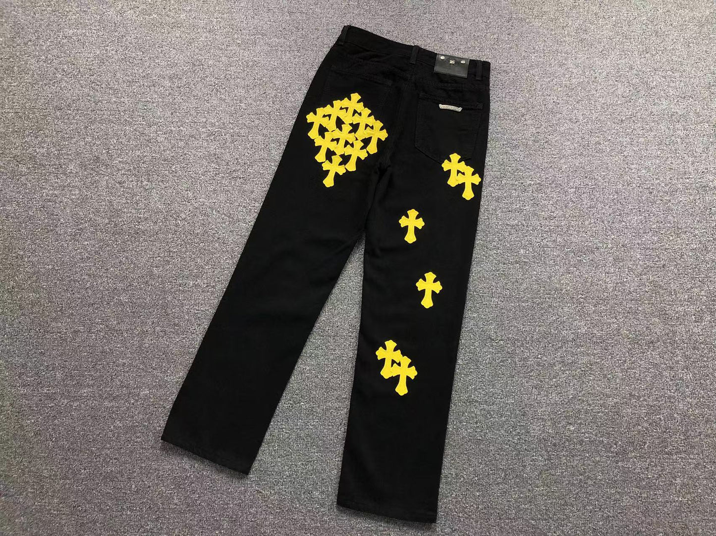 Chrome Hearts Cross Patch Jeans Black