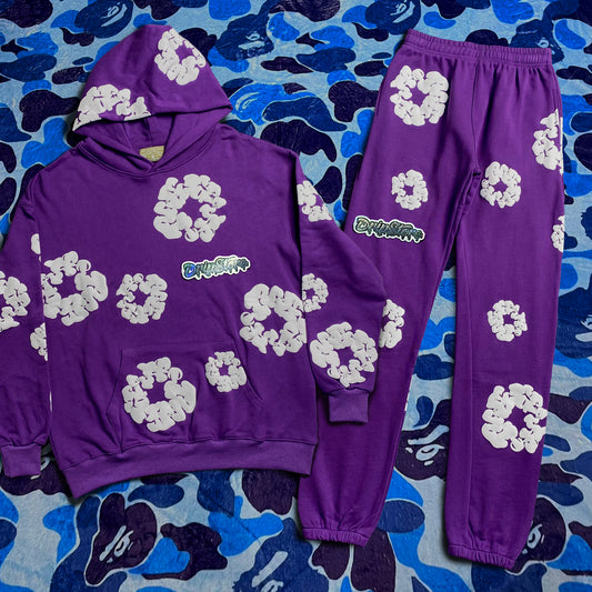 DENIM TEARS THE COTTON WREATH HOODIE PURPLE