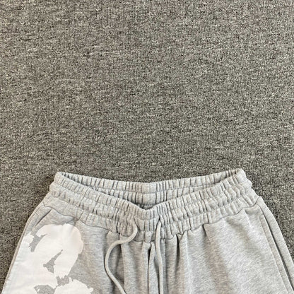 Denim Tears Big Cotton Wreath Shorts Grey