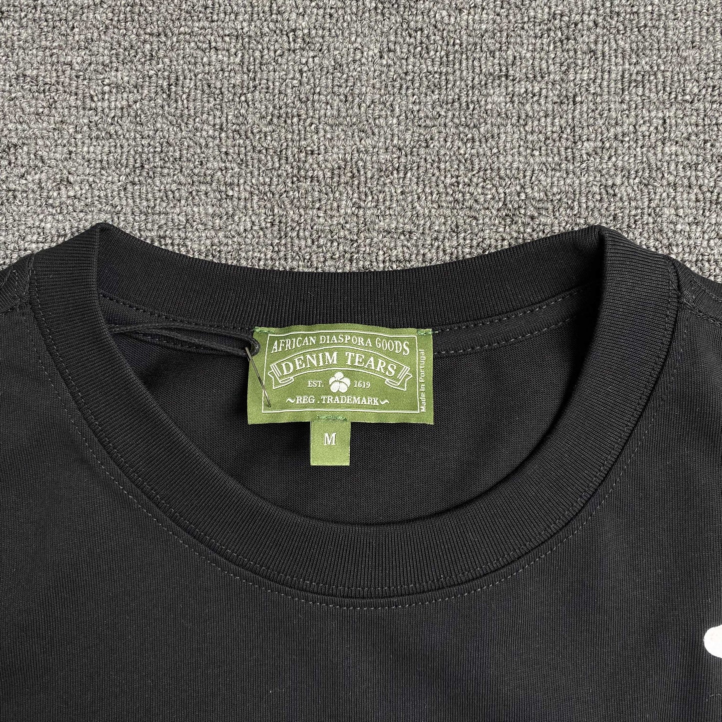 Denim Tears Big Cotton Wreath Tee Black