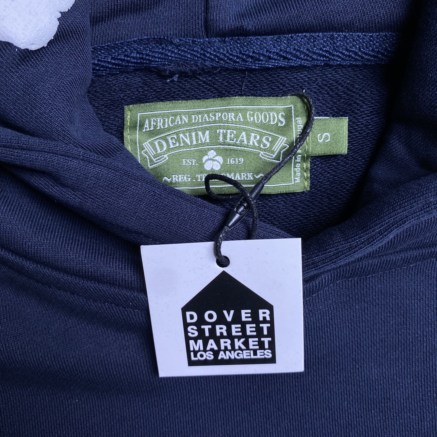 DENIM TEARS THE COTTON WREATH HOODIE NAVY-Drip Store Argentina